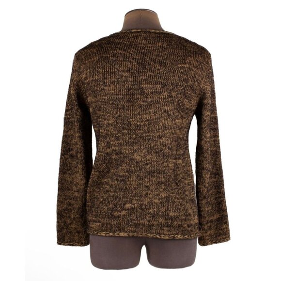 FENDI Brown Polyester Blend Handmade Sweater - Picture 4 of 9
